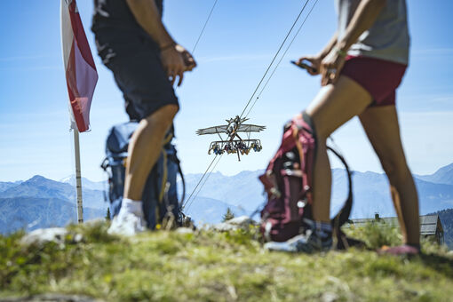 View the mountains of the Achensee region from an eagle eye perspective in the AIRROFAN Skyglider.