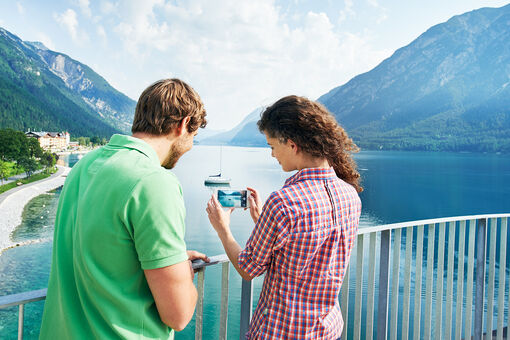 The viewing platform in Pertisau am Achensee affords breathtaking vistas.